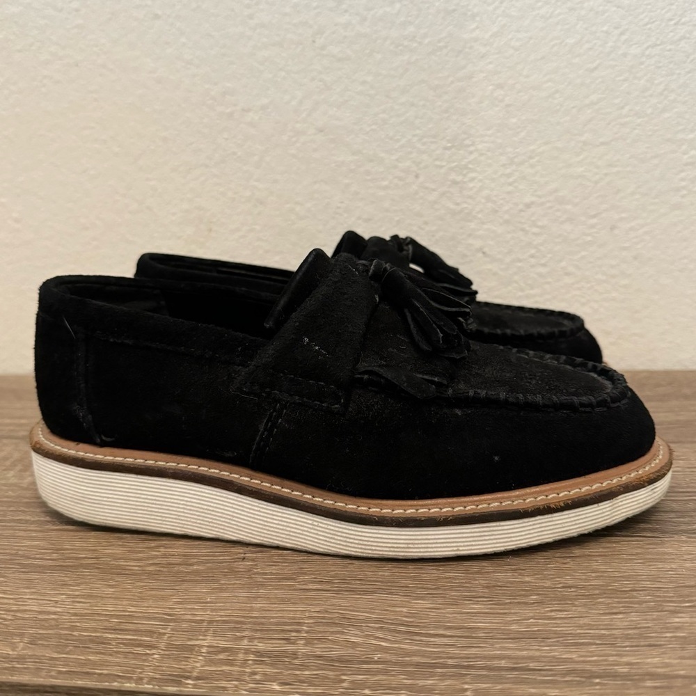 Doc Martens Annah Soft Nubuck Suede Loafers in Black, Size 5
